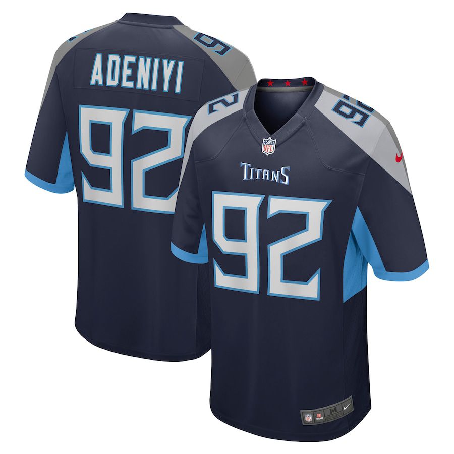 Men Tennessee Titans 92 Ola Adeniyi Nike Navy Game NFL Jersey